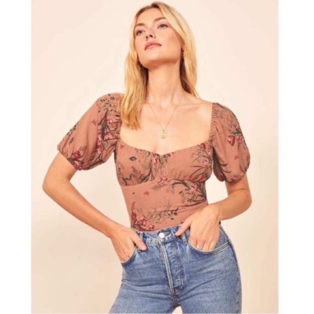 Reformation Berry Top in Cecille